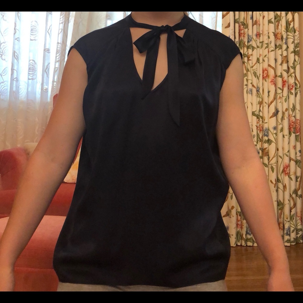 Blue Silk Top